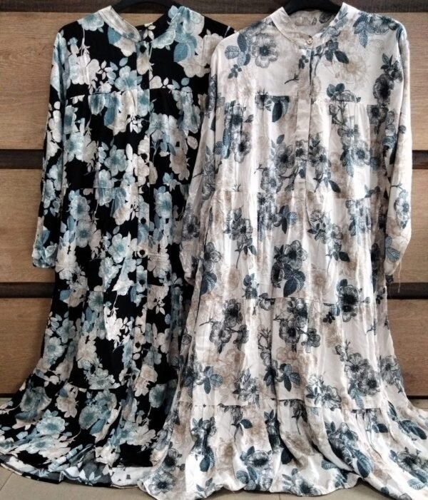 Baju Gamis Maxi Dress Motif Bunga