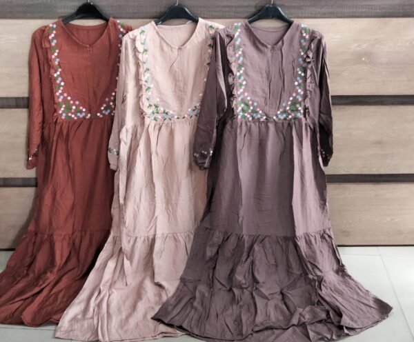 Baju Gamis Midi Dress Bordir